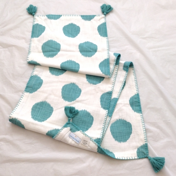 NEW Carol & Frank Lot, Placemat Set, Table Runner and Napkins Dot Lagoon Cotton - Picture 7 of 8